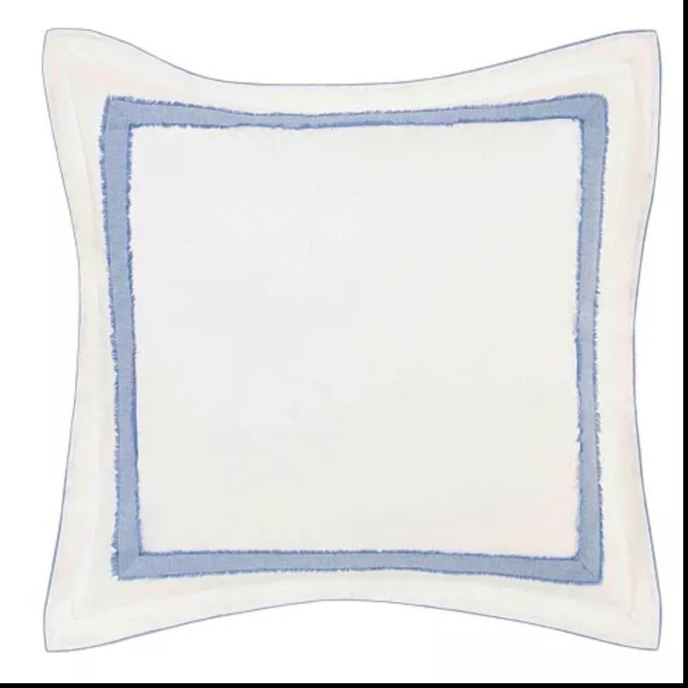 Laura Ashley Mila Euro Sham White Blue #2